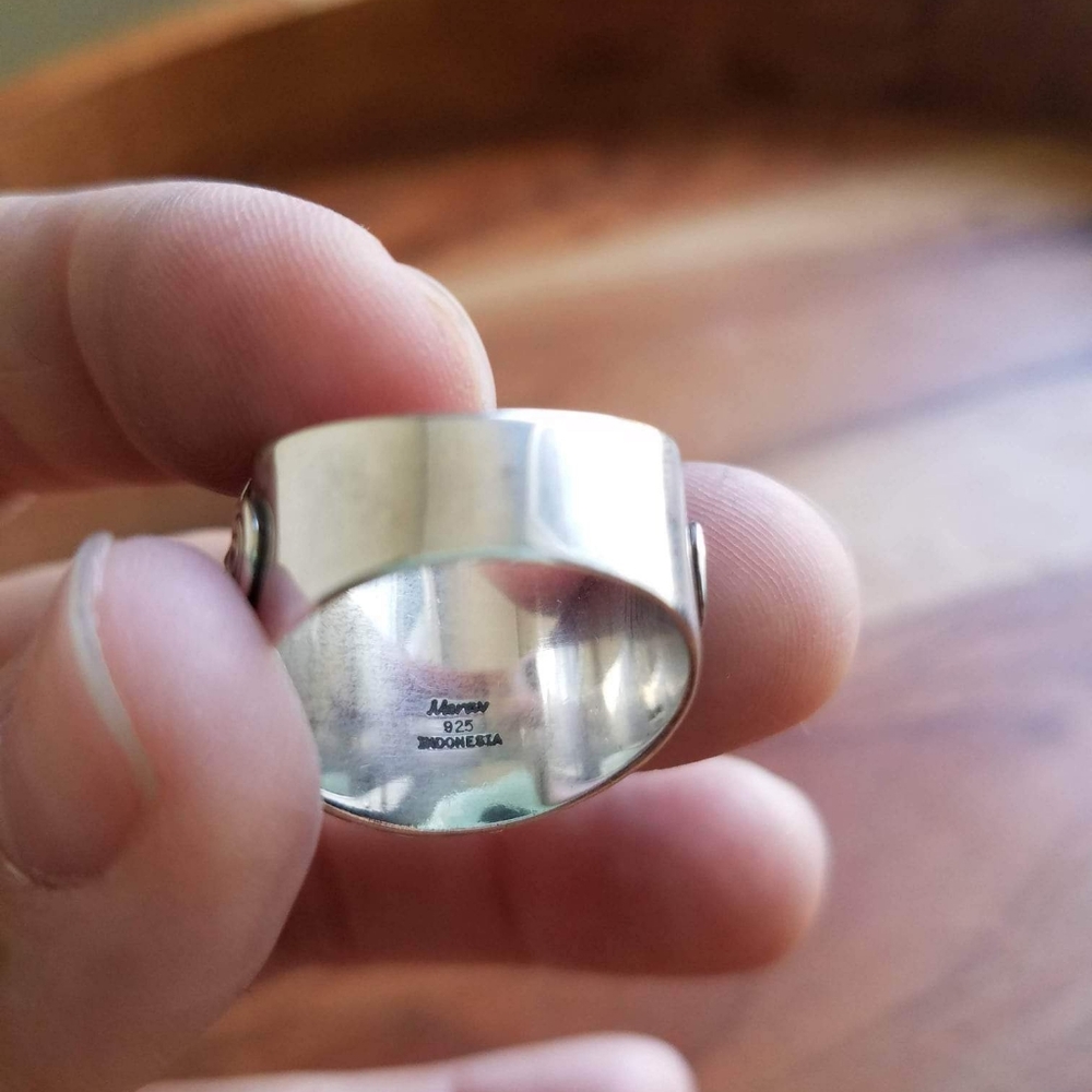 Solid silver ring - Picture 3 of 12